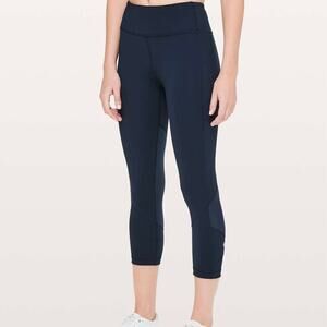LULULEMON Pace Rival Crop Leggings True Navy 4
